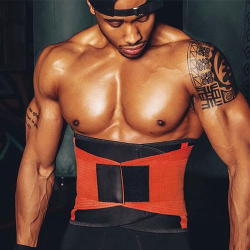 Men Adjustable Workout Waist Trainer - Running & Weightlifting, Joint Stabilizer with Compression Straps