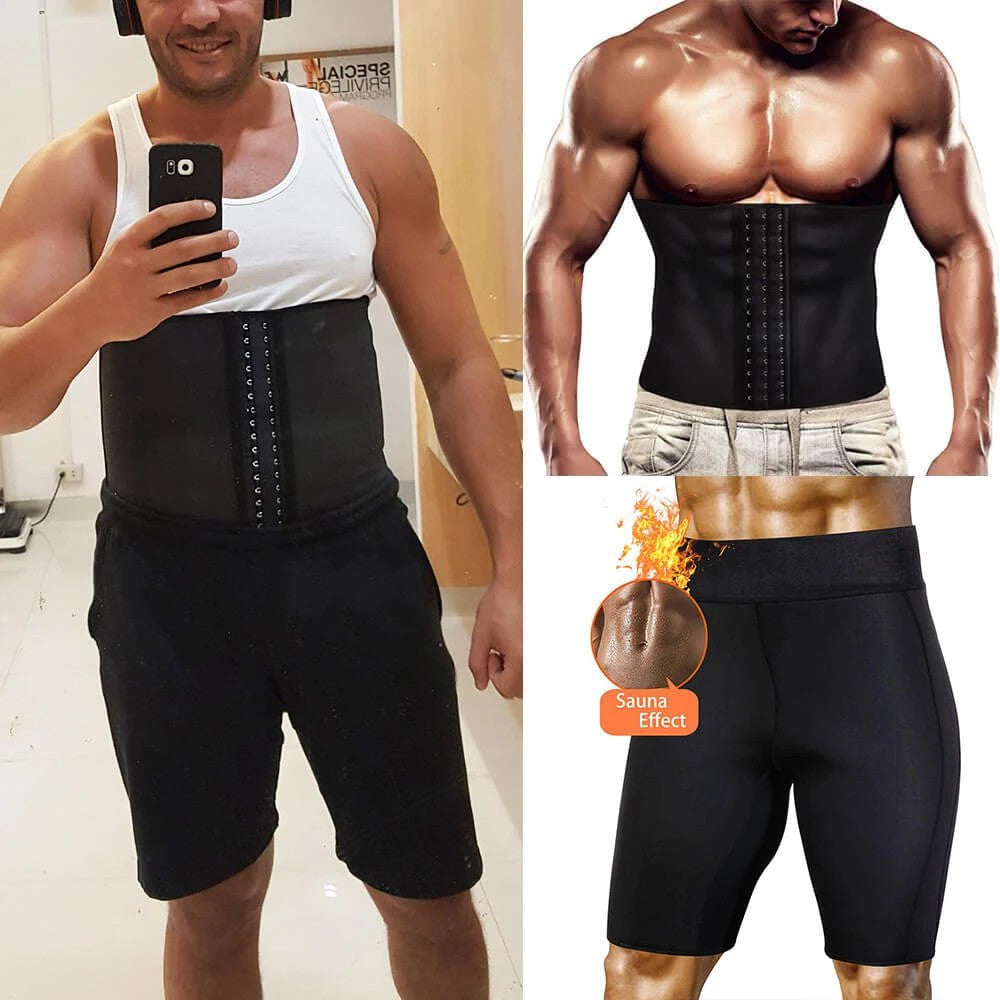 Fat Burning Zipper Sauna Vest + Fat Burning Yoga Shorts