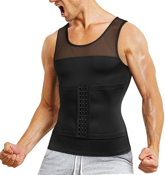 Men Body Shaper Slimming Vest Tight Tank Top Compression Shirt Tummy Control Underwear