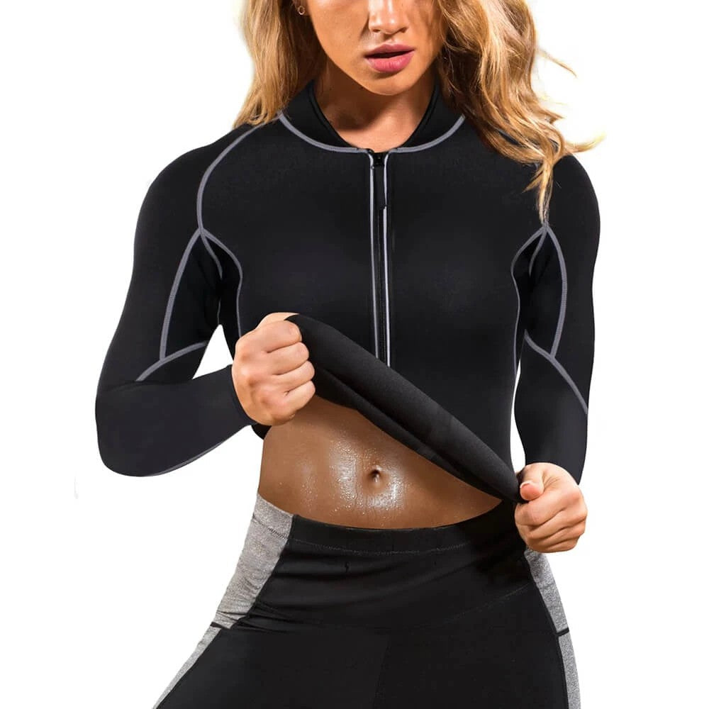 Sauna Jacket Suit Workout Long Training Clothes