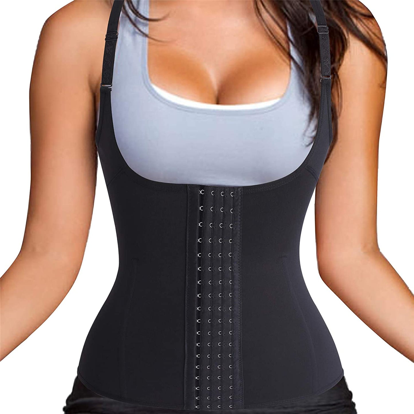 Women's Latex Underbust Waist Training Steel Boned Shapewear Corset