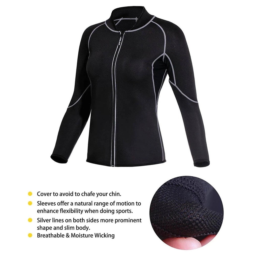 Sauna Jacket Suit Workout Long Training Clothes