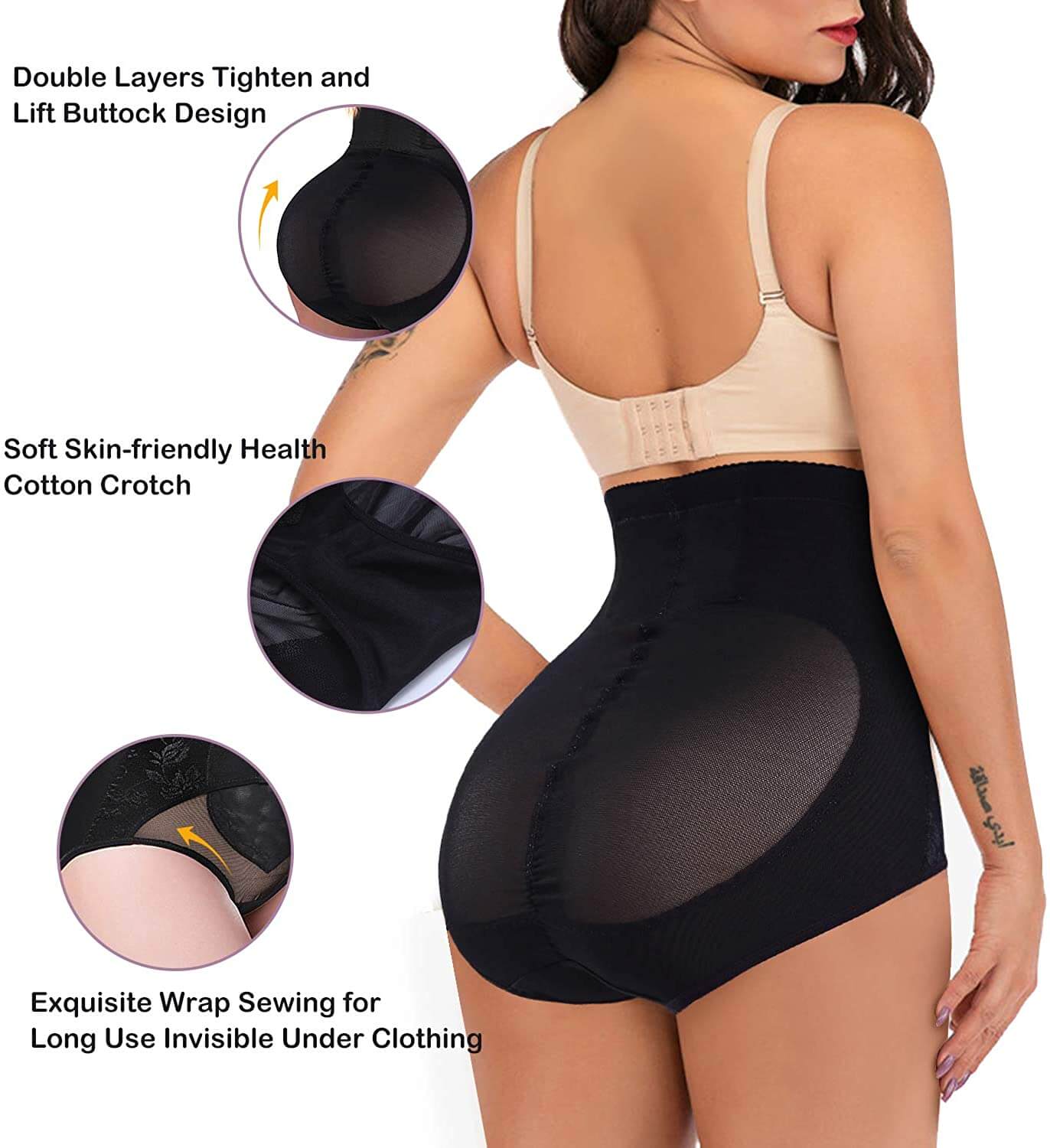 High Waisted Tummy Control Shapewear for Women - Cooling & Breathable Slimming Panties