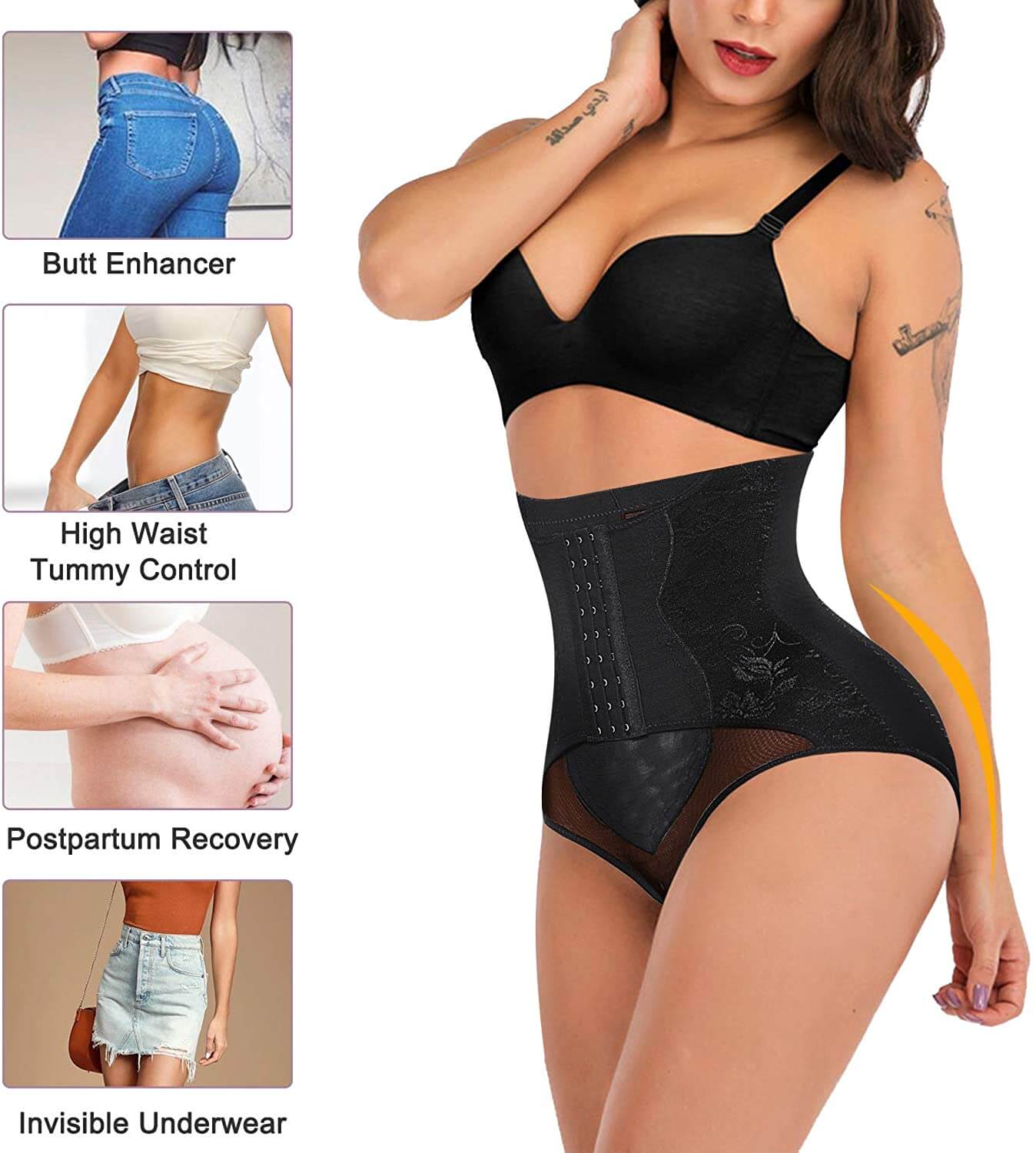 High Waisted Tummy Control Shapewear for Women - Cooling & Breathable Slimming Panties