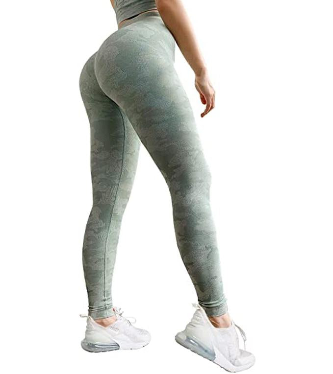 Camo Seamless Leggings High Waist Workout Leggings for Women Gym Yoga Pants