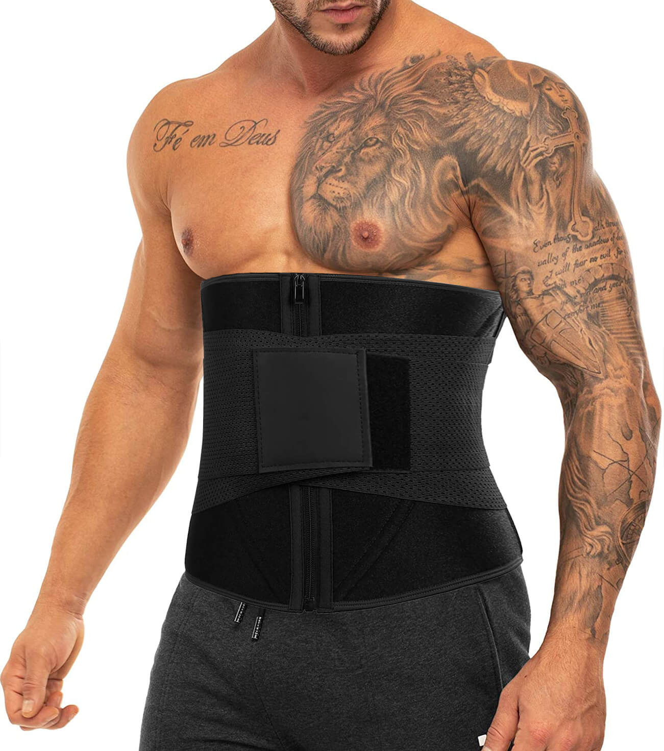 Men Waist Trainer Belt Tummy Control Waist Cincher Trimmer Sauna Sweat Workout Girdle Slim Belly Band