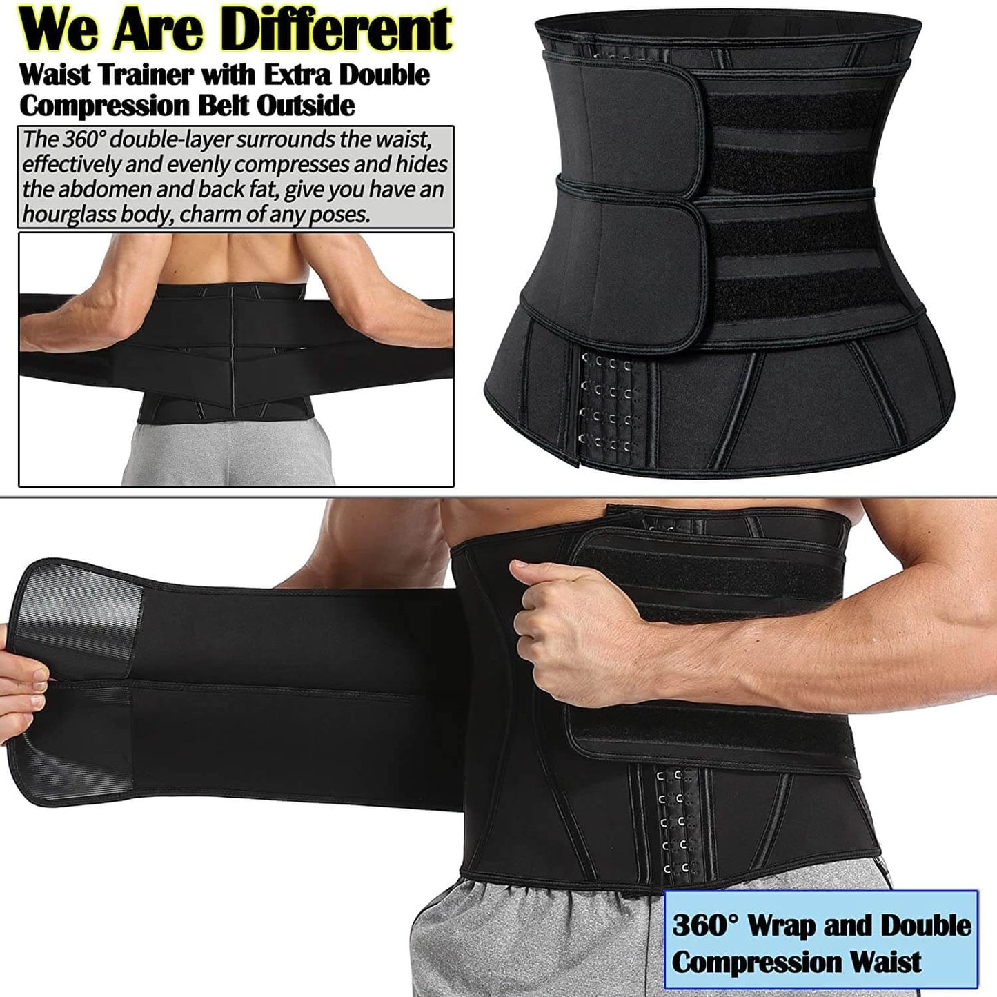 Men Neoprene Sauna Workout Waist Trainer