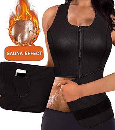 Workout Vest with Adjustable Waist Trimmer