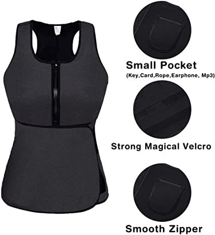 Workout Vest with Adjustable Waist Trimmer