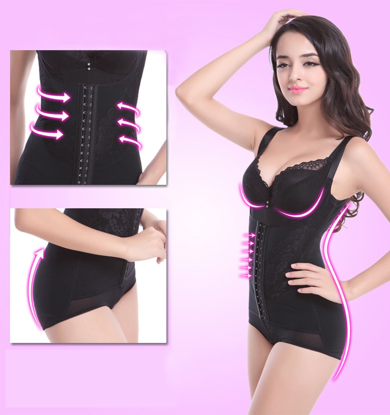 Women Waist Trainer Corset Full Body Shaper Cincher Tank Top with Adjustable Straps