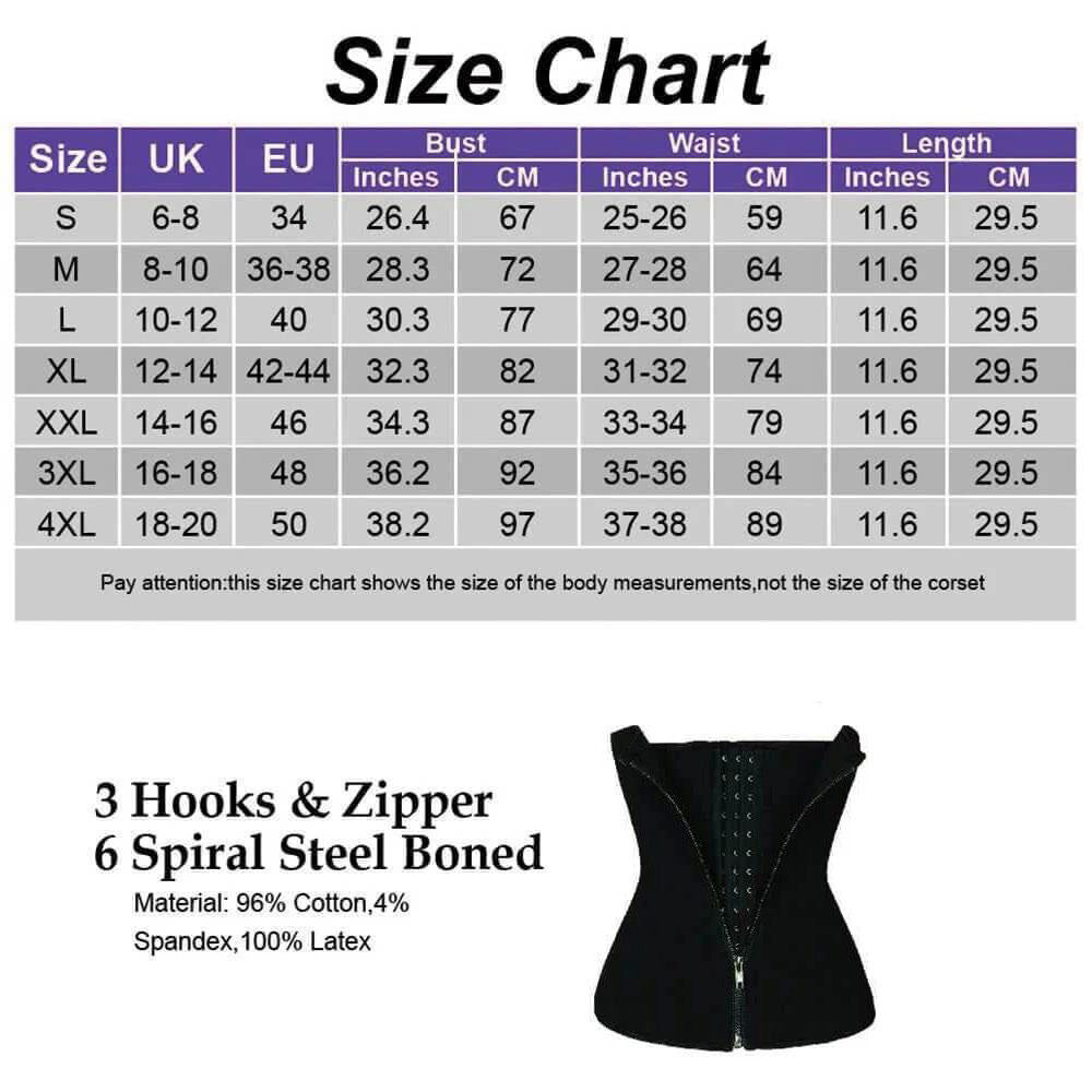 Waist Trainer Zipper Hook Double Control