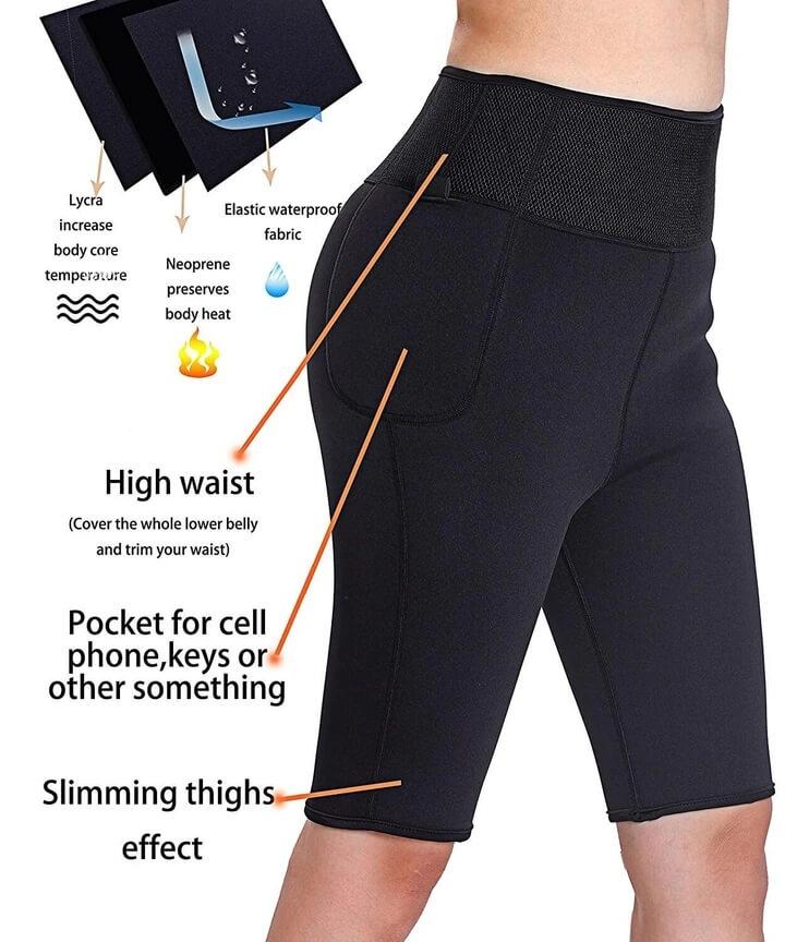 Women Weight Loss Pants Neoprene Exercise Leggings Sauna Suit