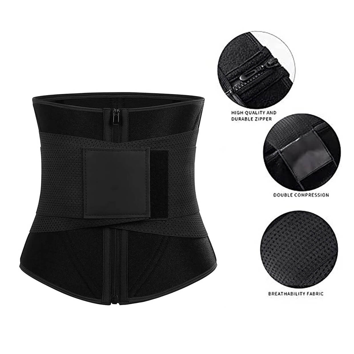 Men Waist Trainer Belt Tummy Control Waist Cincher Trimmer Sauna Sweat Workout Girdle Slim Belly Band