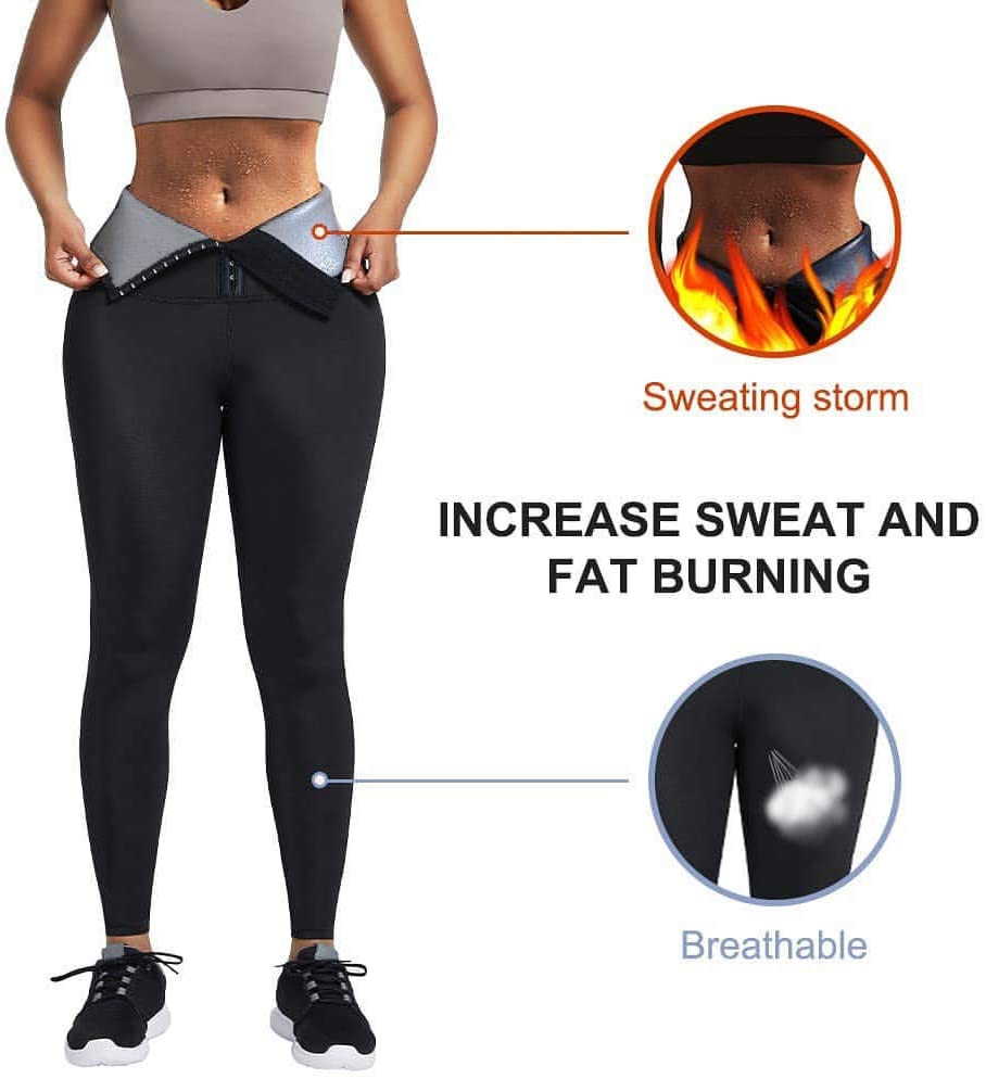 High Waist Heat Trap Sauna Sports Pants