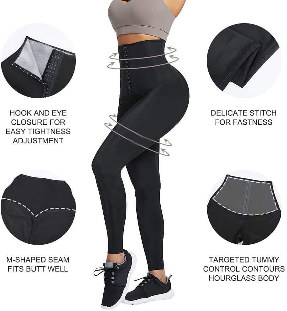 High Waist Heat Trap Sauna Sports Pants