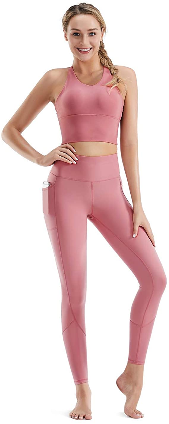 Women's Yoga Pants High Waist Tummy Control 4 Way Stretch Sports Leggings Activewear Tights