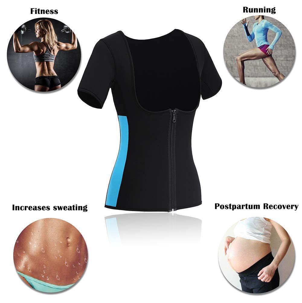 Women's Neoprene Sauna Vest with Sleeves