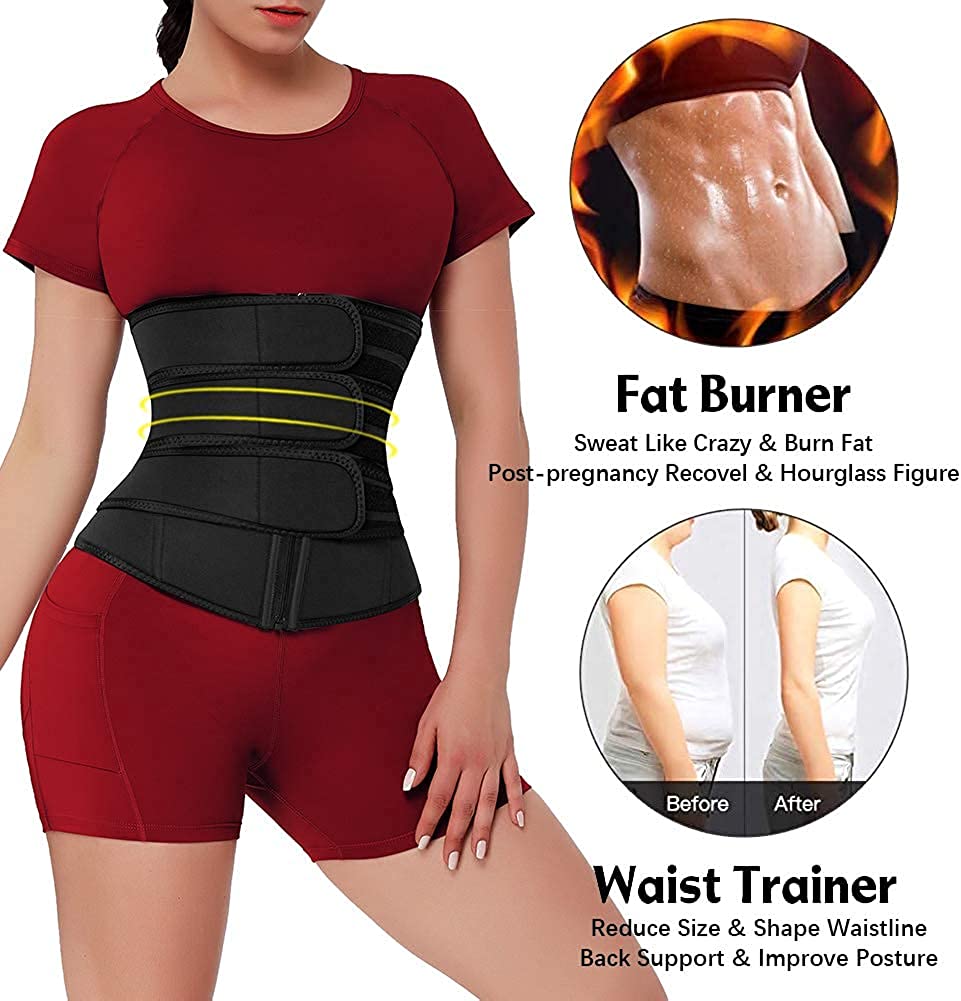 Women's Waist Trainer Neoprene Three-strip Corset Corset Drawstring Shapewear Workout Sports Belt