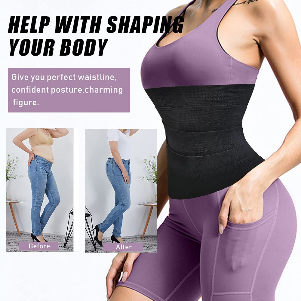 Waist Trainer for Women Tummy Wrap Waist Trimmer Belt Long Torso Slimming Body Shaper