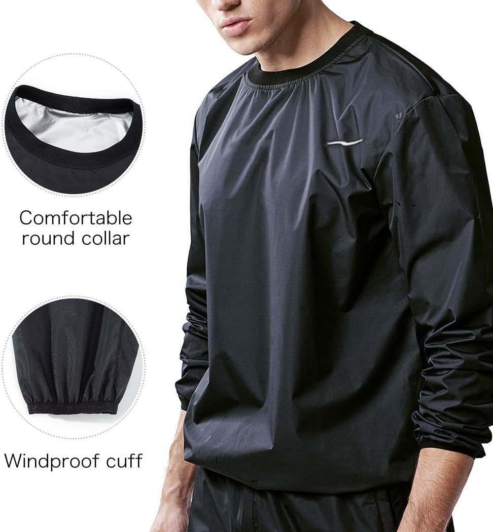 Sauna Suit Men Sweat Jacket Gym Boxing Workout