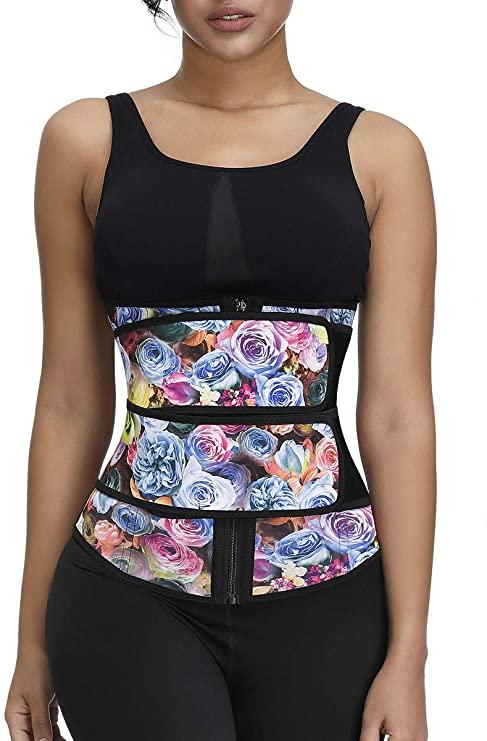 Neoprene Waist Trainer with 2 Brands Prevent Roll up & down