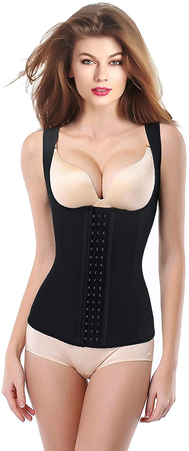 Women's Latex Underbust Waist Training Steel Boned Shapewear Corset