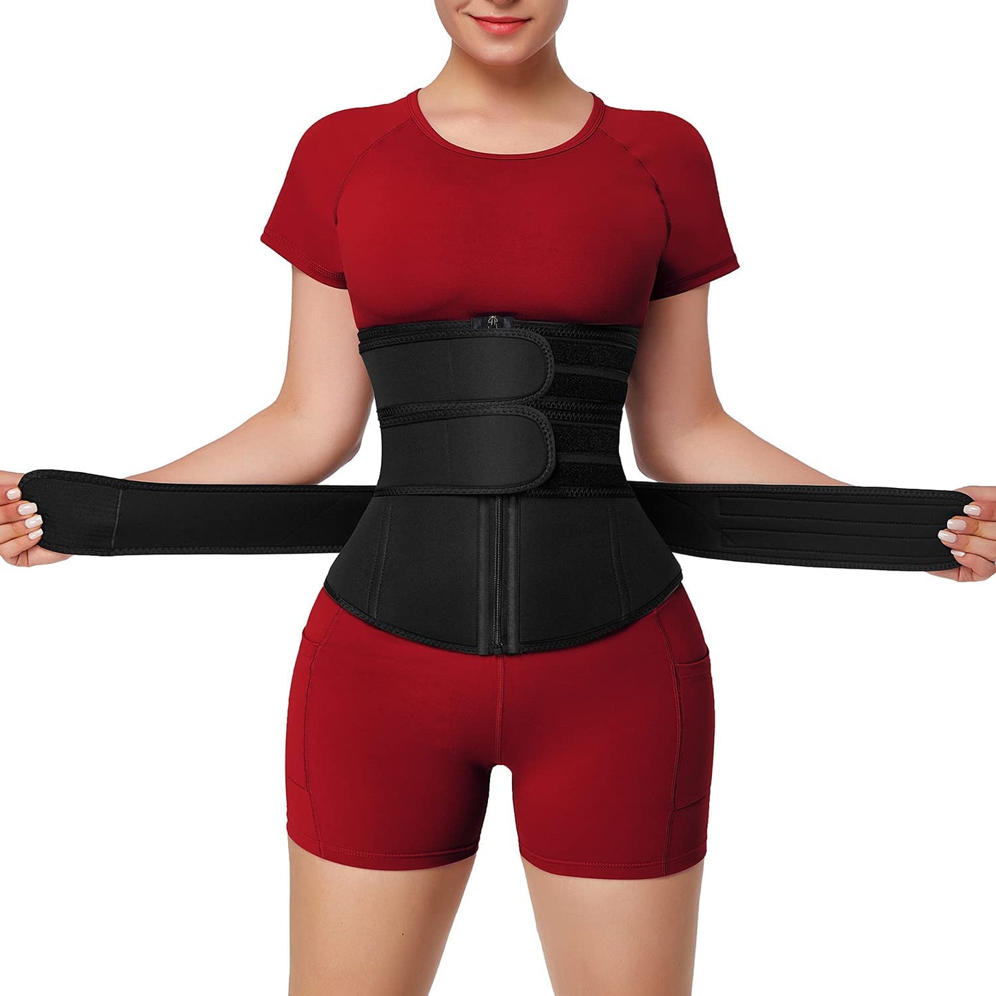 Women's Waist Trainer Neoprene Three-strip Corset Corset Drawstring Shapewear Workout Sports Belt