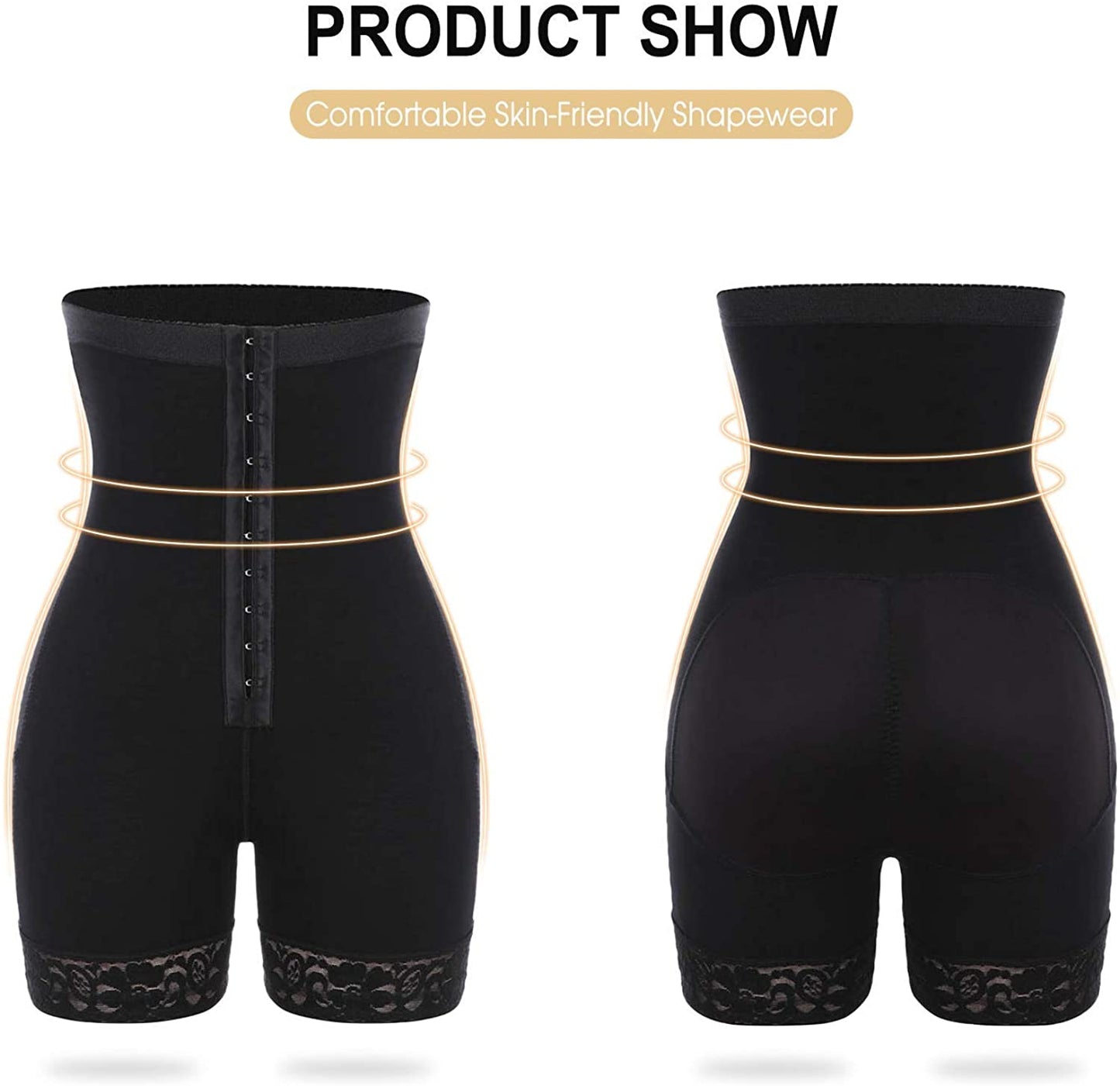 Women High Waist Body Shaper Butt Lifter Firm Control Shapewear Boyshorts