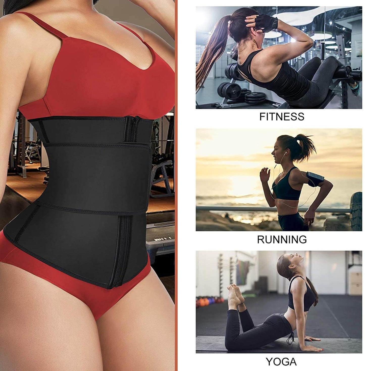 Waist Trainer Sauna Belt with Neoprene for Weight Loss