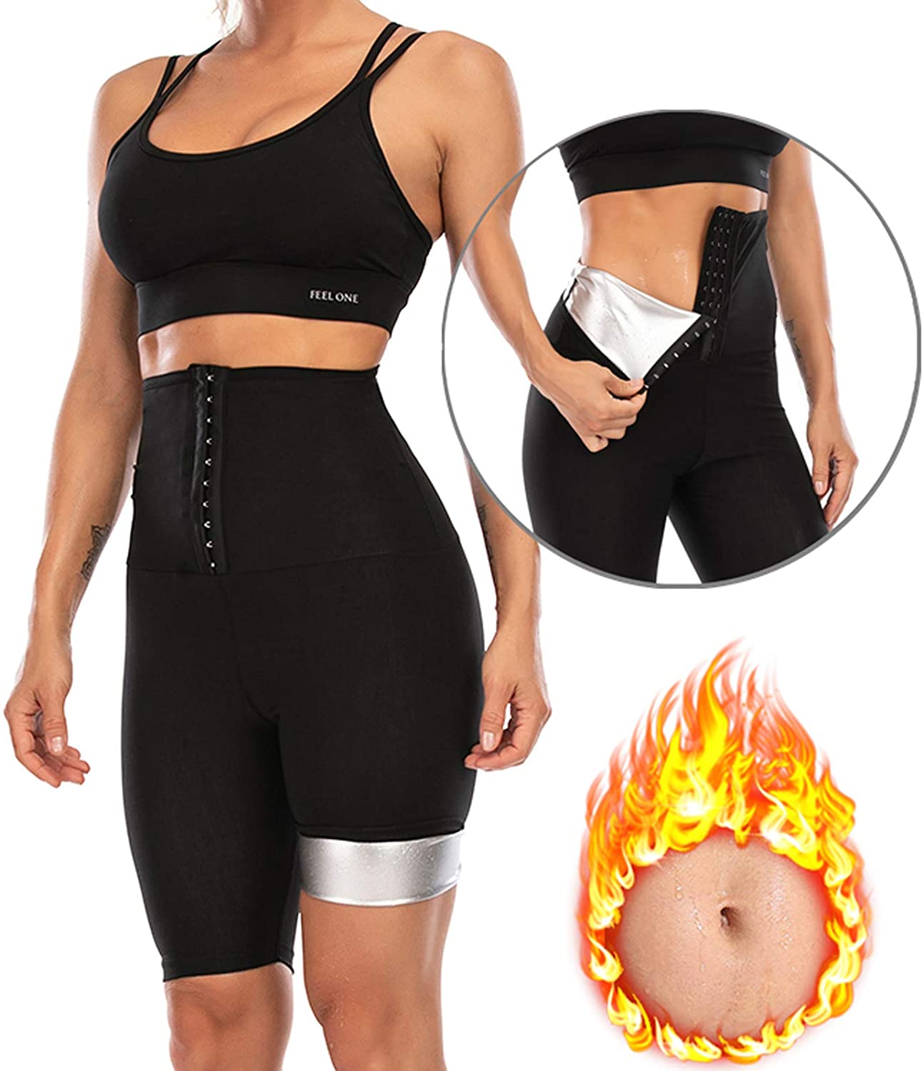 High Waist Heat Trap Sauna Sports Pants