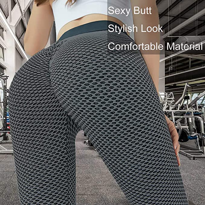 Workout Leggings Women Booty Yoga Pants High Waist Scrunch Butt Lifting Tummy Control Tights