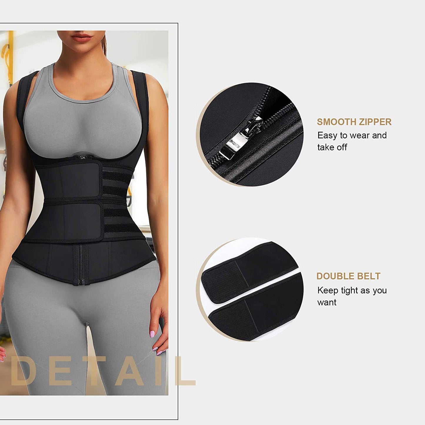 Women Waist Trainer Trimmer Belt Body Shaper Sauna Sweat Belly Waist Cincher