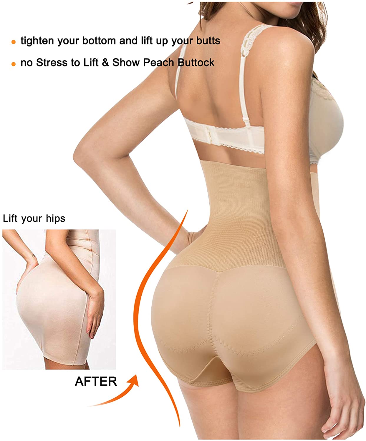 Women Butt Lifter Shapewear Hi-Waist Tummy Control Panties Slimmer Body Shaper