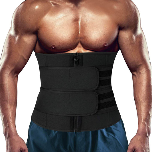 Neoprene Sauna Workout Waist Trainer for Men with Removable belt