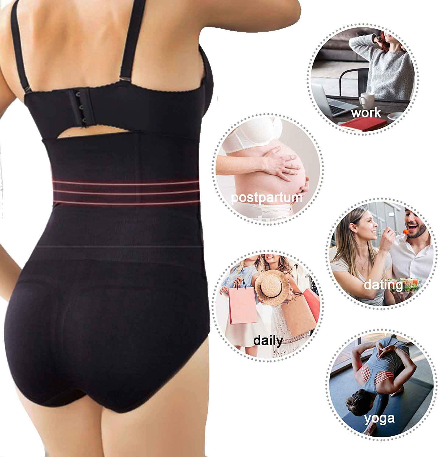 Women Butt Lifter Shapewear Hi-Waist Tummy Control Panties Slimmer Body Shaper