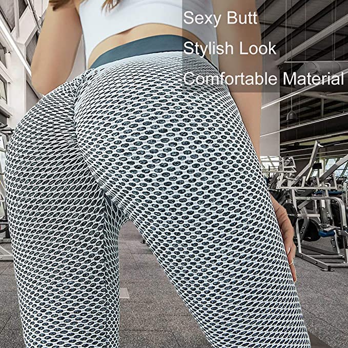 Workout Leggings Women Booty Yoga Pants High Waist Scrunch Butt Lifting Tummy Control Tights