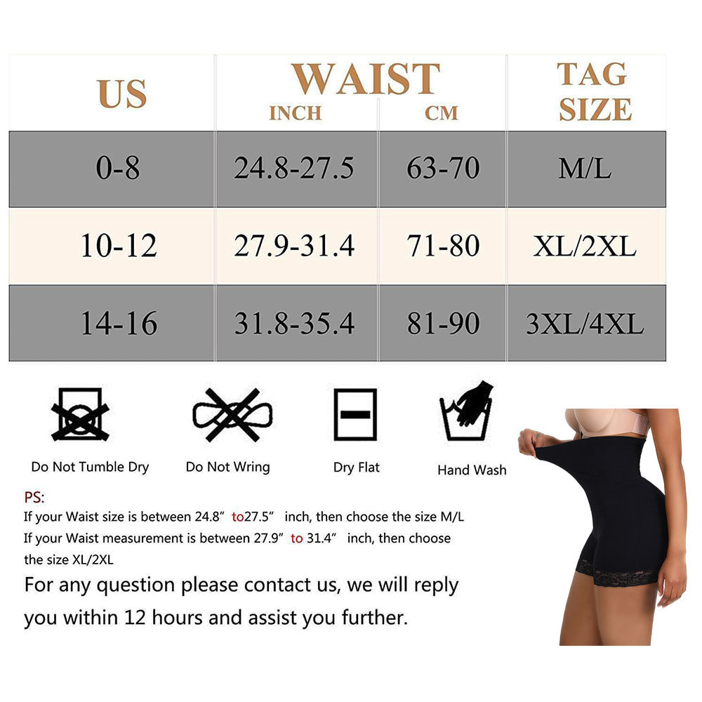 Women Hi-Waist Tummy Control Butt Lifter Shaper Shorts