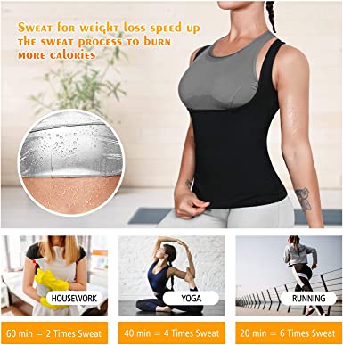 Women Sauna Sweat Vest Hot Polymer Waist Trainer Sauna Suit Workout Body Shaper Corset