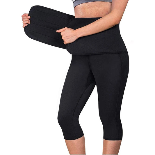 Women Sauna Yoga Pants with Waist Trainer