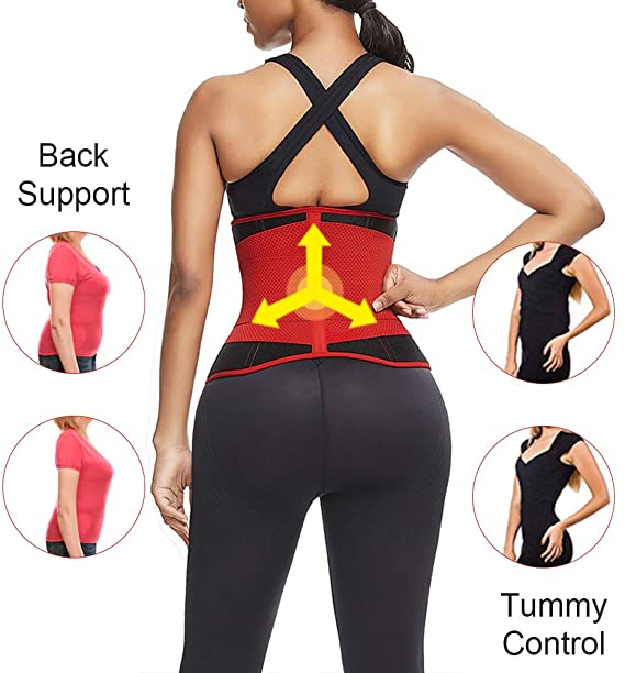 Women Waist Trainer Belt Tummy Control Waist Cincher Trimmer Sauna Sweat Workout Girdle Slim Belly Band