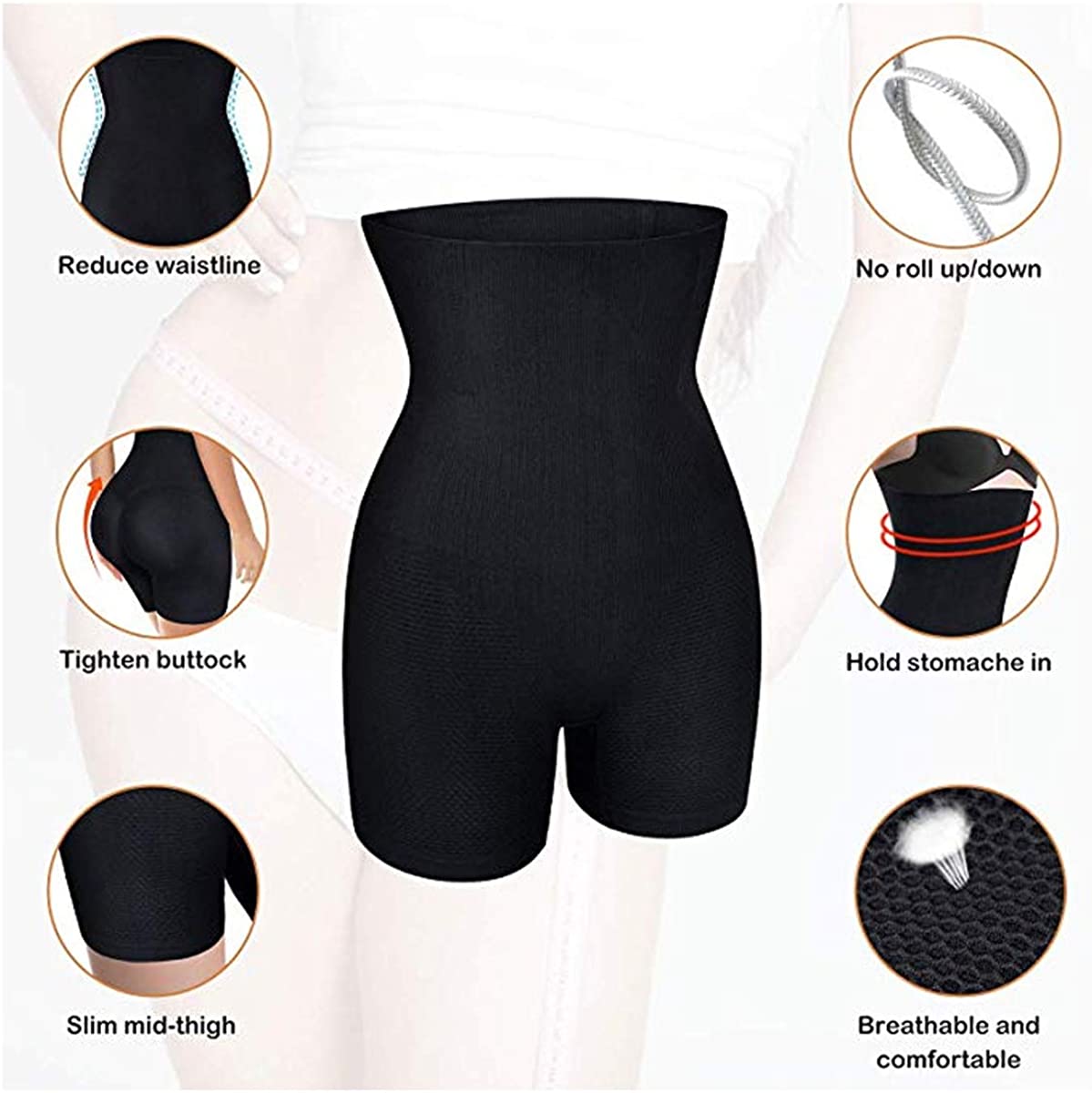 Women Waist Trainer Shapewear Tummy Control Body Shaper Shorts Hi-Waist Butt Lifter Thigh Slimmer