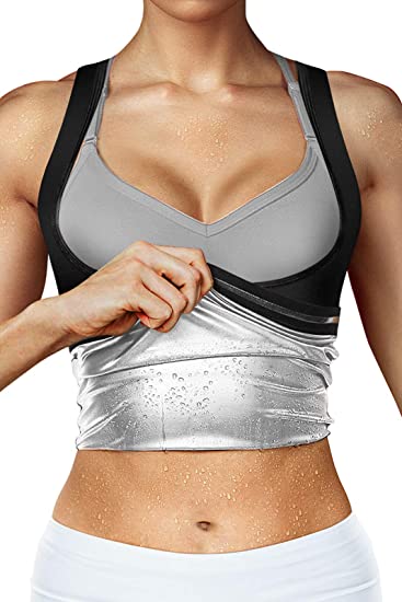 Women Sauna Sweat Vest Hot Polymer Waist Trainer Sauna Suit Workout Body Shaper Corset