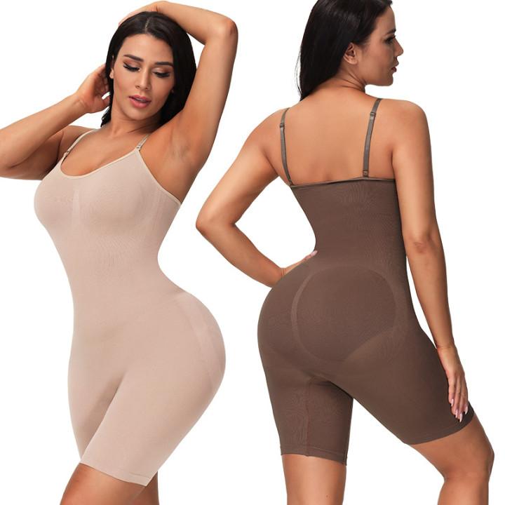 Women Tummy Control Butt Lifter Bodysuit Seamless Low Back Invisible Under Dress