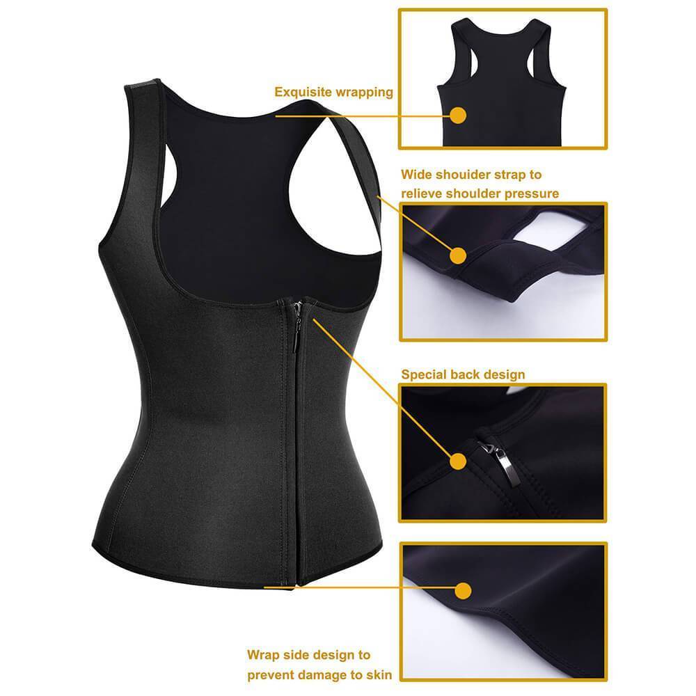 Waist Slim Zipper Sauna Corset