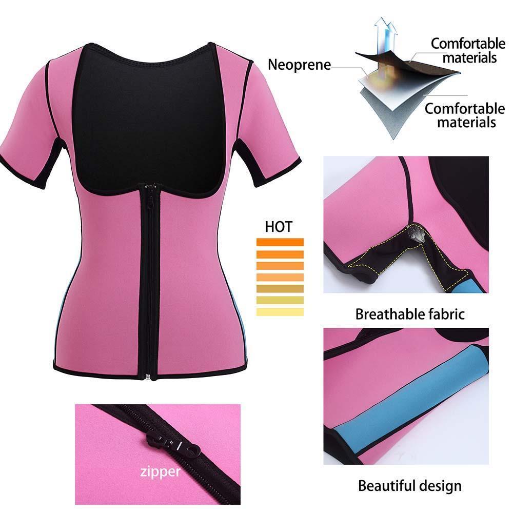 Women's Neoprene Sauna Vest with Sleeves