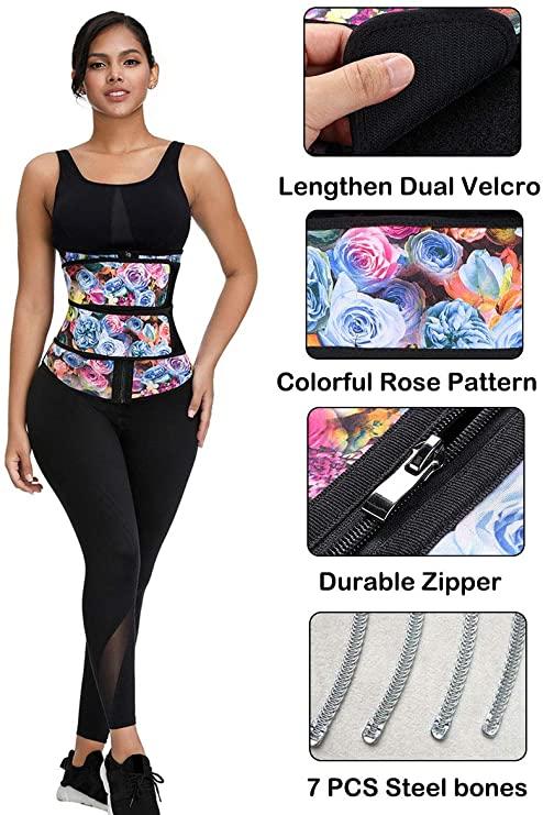 Neoprene Waist Trainer with 2 Brands Prevent Roll up & down